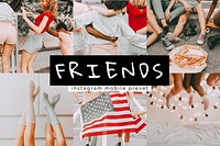 Aesthetic instagram mobile preset filter, friends & lifestyle blogger & influencer add on