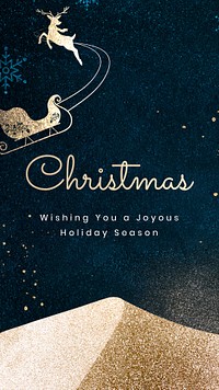 Christmas mobile wallpaper template, festive season psd design