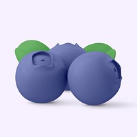 Blueberry clipart, 3d fruit graphic