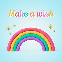 Make a wish, social media post, 3d graphic