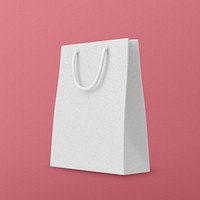 3D rendering shopping bag, white object illustration