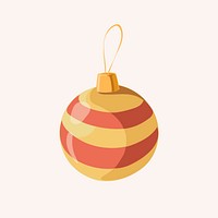 Christmas bauble clipart, aesthetic illustration