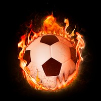 Flaming football clipart, sports aesthetic in neon pink