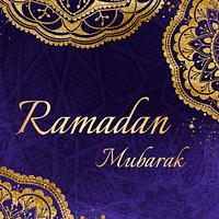 Ramadan Mubarak Instagram post template, Islamic design, psd