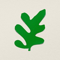 Leaf paper craft sticker, green design