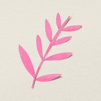 Pink leaf sticker, paper craft design