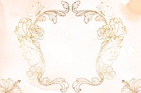 Ornamental flower frame, aesthetic illustration vector