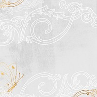 Floral background, aesthetic & vintage ornamental graphic