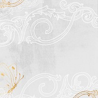 Floral background, aesthetic & vintage ornamental graphic psd