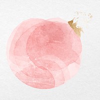 Abstract pink paint smear collage element vector