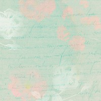 Vintage floral green digital journal paper note collage background 