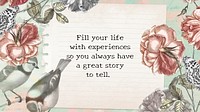 Aesthetic banner template, chic vintage collage book editable quote for social media psd