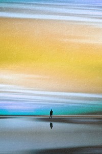 Yellow background, aesthetic sunset design 