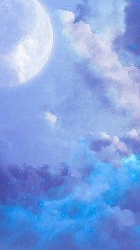 Blue sky phone wallpaper, aesthetic background