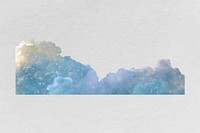 Aesthetic cloud border, blue sky design vector