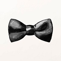 Black bow tie illustration vector