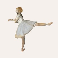 Porcelain ballerina figure illustration vector 