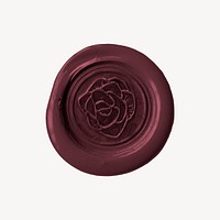 Rose wax seal vector