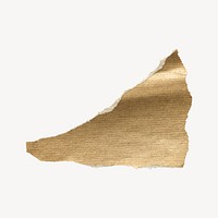 Gold vintage paper scrap vector