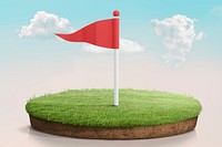 Flag background, 3D rendered design psd