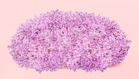Pink flower bush collage element, nature design psd