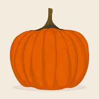 Cute pumpkin clipart, fruit illustration design psd