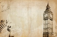 Vintage Big Ben background, famous clock tower