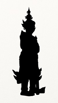 Yaksha Thotsakan silhouette, famous guardian giant statue