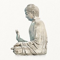 Tian Tan Buddha watercolor illustration, famous religious monument