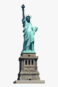 Statue of Liberty aesthetic illustration, New York's famous attraction vector