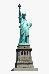 Statue of Liberty aesthetic illustration, vectorize New York's famous attraction psd