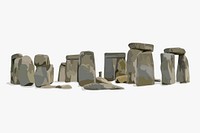 Stonehenge clip art, vectorize English heritage illustration psd