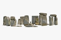Stonehenge aesthetic clipart, vectorize English heritage illustration vector