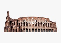 Colosseum aesthetic illustration, Italy's historical landmark vector