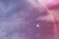 Rainbow space background, pink galaxy remixed media vector