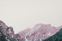 Mountain paper collage background, nature aesthetic border