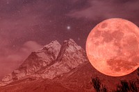 Blood moon background, dark fantasy landscape remix