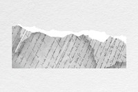 Ripped vintage letter collage element, paper texture, ephemera design