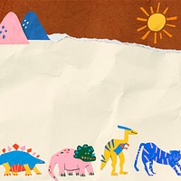Paper craft background, colorful animal design