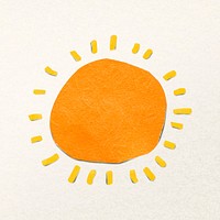 Sun paper craft, nature clipart vector