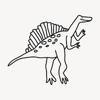 Hand drawn dinosaur, spinosaurus clipart