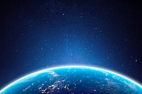 Atmosphere of Earth blue background