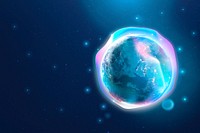 Aesthetic universe background, protect planet Earth psd