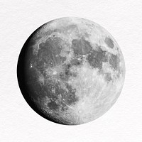 Full moon collage element, astronomy psd