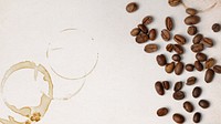 Coffee beans desktop wallpaper, brown stain background