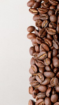 Coffee beans phone wallpaper, food & drink background