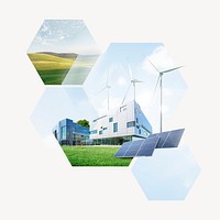 Clean energy, environmentally friendly psd