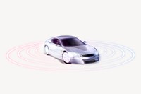 Driverless car, automotive smart technology psd