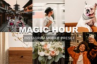 Magic hour Instagram mobile preset, blogger & influencer retro easy overlay add-on