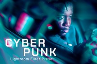 Cyber punk Lightroom filter preset, anaglyph blogger style add on